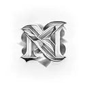 letters G and V tattoo design idea