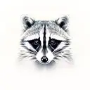 raccoon cowboy  tattoo design idea