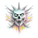 scary dark forest tattoo design idea