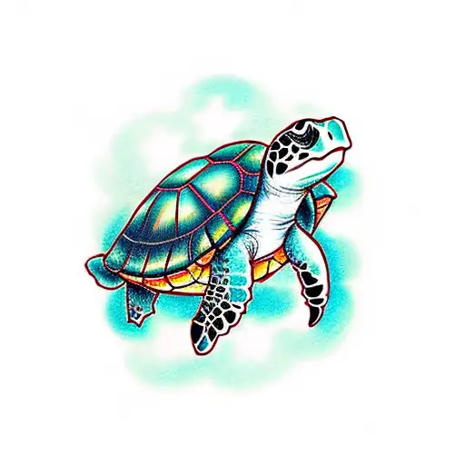 turtle and the Little Dipper  tattoo design idea