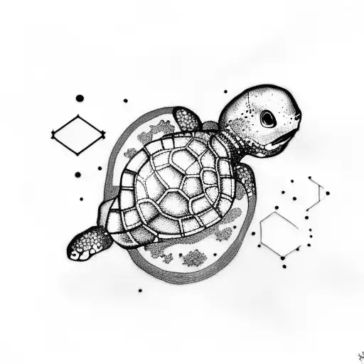 turtle and the Little Dipper  tattoo design idea