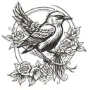 Eminem inspired mockingbird tattoo design idea