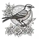 Eminem inspired mockingbird tattoo design idea