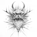 Spikes tattoo design idea