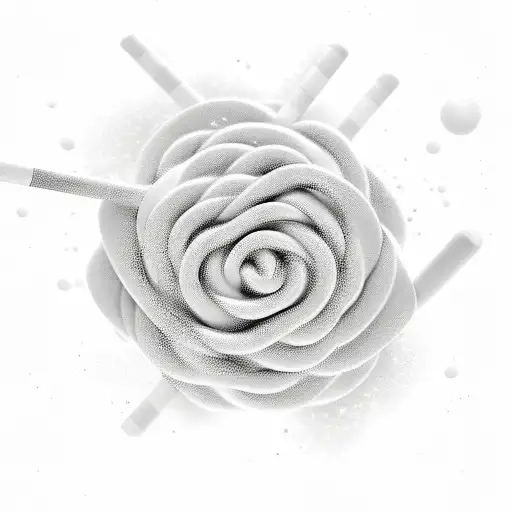 white and red lollipop  tattoo design idea