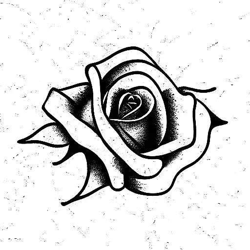 Red roses with green snow tattoo design idea