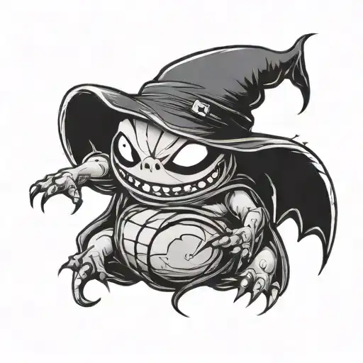 oogie boogie stitch tattoo design idea