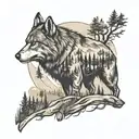 wilderness tattoo design idea