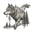 wilderness tattoo design idea