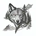 wilderness tattoo design idea