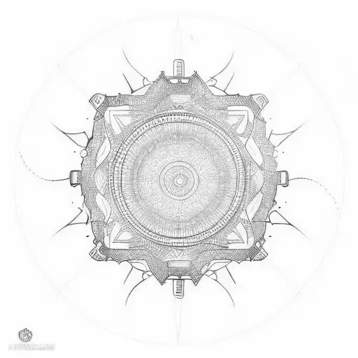 mathematics, Physics, gear, turbo tattoo design idea