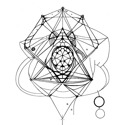 outer space, Mountain, mathematics, graphs, thinker, bohemian tattoo design idea