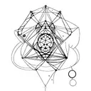 outer space, Mountain, mathematics, graphs, thinker, bohemian tattoo design idea