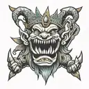 king troll tattoo design idea