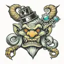 king troll tattoo design idea