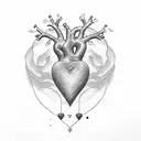 heart rate with heart beating for wrist tattoo design idea