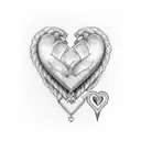 heart rate with heart beating small tattoo design idea