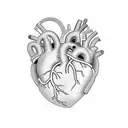 heart rate with heart beating small tattoo design idea