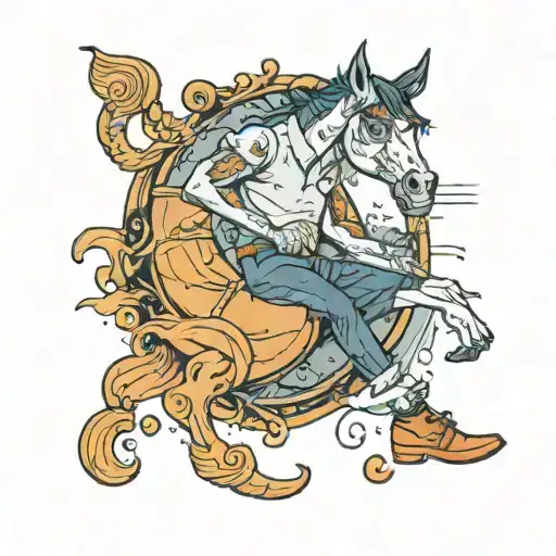 bojack horseman leg pinup tattoo design idea