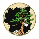 cedar tree from Lebanon flag tattoo design idea
