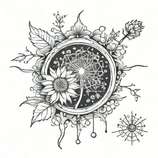 dandelion tattoo design idea