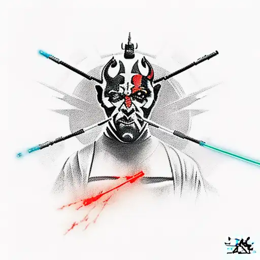 darth maul Star Wars  tattoo design idea