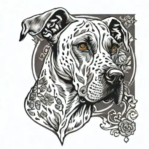 great dane tattoo design idea