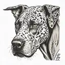 great dane tattoo design idea