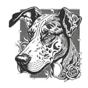 great dane tattoo design idea