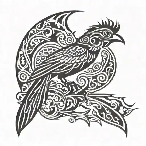 quetzal bird tattoo design idea