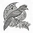 quetzal bird tattoo design idea