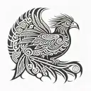 quetzal bird tattoo design idea