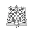 Chess Board tattoo design idea