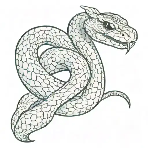 virgo but snake form tattoo design idea
