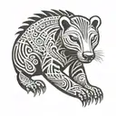 Honey badger tattoo design idea