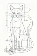 Schrödinger's cat, scientific formulas, the secrets of the universe, tattoo design idea