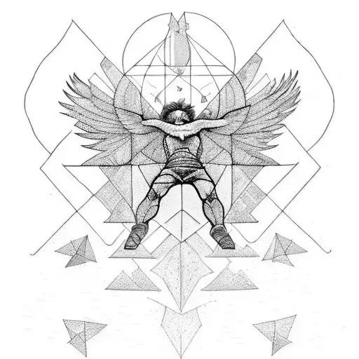 Falling of Icarus tattoo design idea
