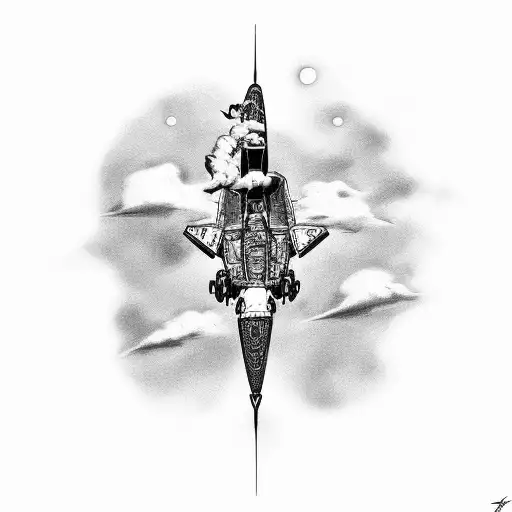 skydiving  tattoo design idea