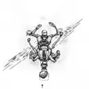 skydiving  tattoo design idea