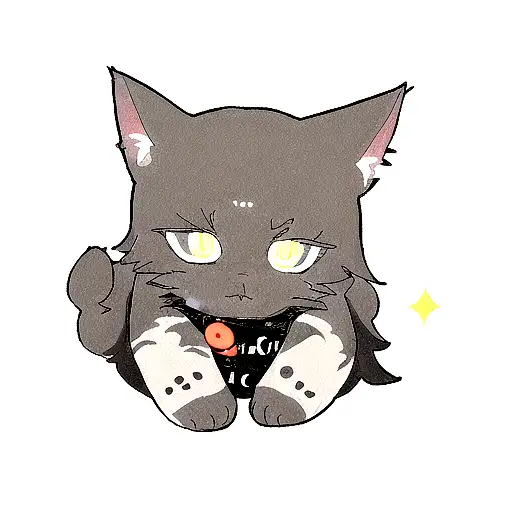 Tattoo of a mystical black cat with glowing eyes and the number 999 hidden in its fur tattoo design idea