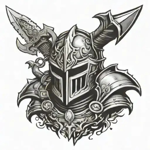 berserk guts armour tattoo design idea