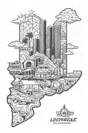 los angeles theme tattoo design idea