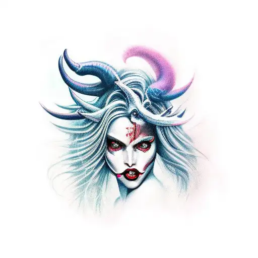 Sexy Demoness tattoo design idea