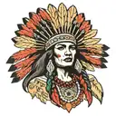 female Indian headdress, Petra, Che Guevara tattoo design idea