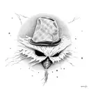 scarecrow in the distance tattoo design idea