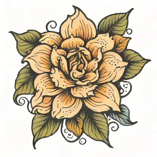 imperfect flower  tattoo design idea