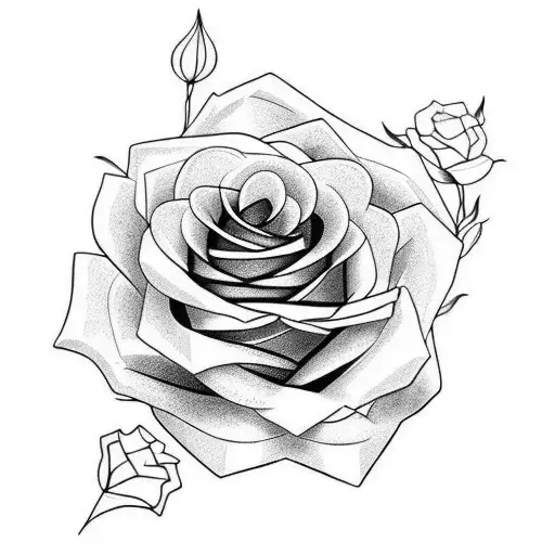 Rose black in they arm tattoo design idea