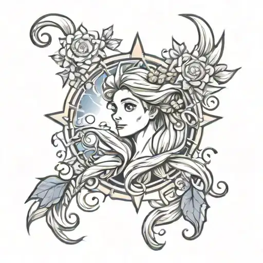 The sun from Rapunzel tattoo design idea
