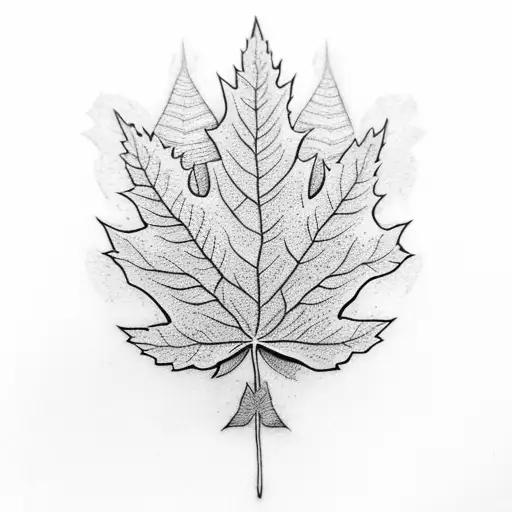 leafs nature tattoo design idea