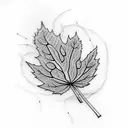 leafs tattoo design idea